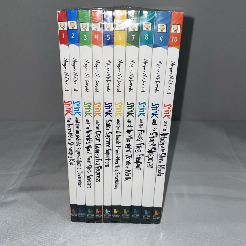 Stink Book Set Of 10 By Megan McDonald (Slime Mold, Shark Sleepover, And More)